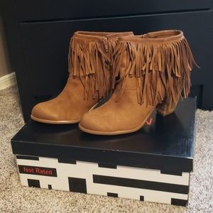 Fringe booties